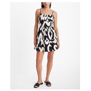 NWT Express Poplin Mini Dress (Black & White Print)